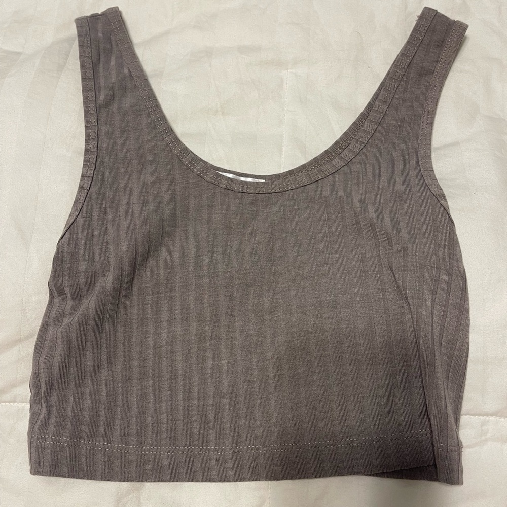 cute light purple cropped tank top